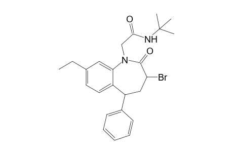 N-t-Butyl-2-(3-bromo-2-oxo-5-phenyl-8-ethyl-2,3,4,5-tetrahydro-1H-1-benzazepin-1-yl)ethanoic acid amide