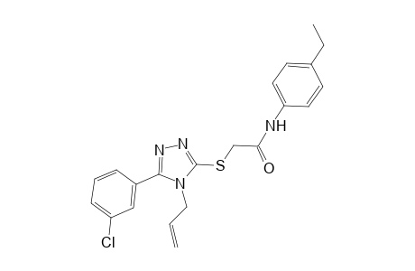 2-{[4-allyl-5-(3-chlorophenyl)-4H-1,2,4-triazol-3-yl]sulfanyl}-N-(4-ethylphenyl)acetamide