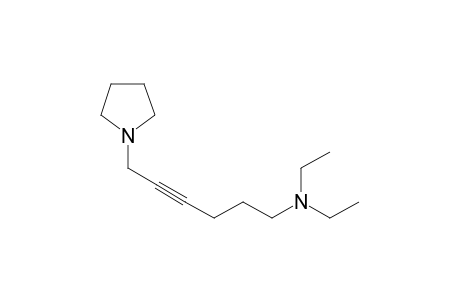 PYRROLIDINE, 1-/6-DIETHYLAMINO- 2-HEXYNYL/-,
