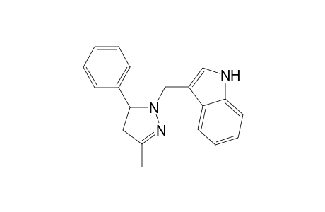 1H-Indole, 3-[(4,5-dihydro-3-methyl-5-phenyl-1H-pyrazol-1-yl)methyl]-