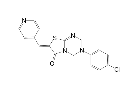 (7Z)-3-(4-chlorophenyl)-7-(4-pyridinylmethylene)-3,4-dihydro-2H-[1,3]thiazolo[3,2-a][1,3,5]triazin-6(7H)-one