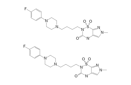 2-[4-[1-[4-(4-FLUOROPHENYL)-PIPERAZINYL]]-BUTYL]-6-METHYL-4,6-DIHYDROPYRAZOLO-[4,3-E]-[1,2,4]-THIADIAZIN-3(4H)-ONE-1,1-DIOXIDE