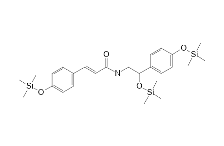 (E)-N-[2-Hydroxy-2-(4-hydroxyphenyl)ethyl]-3-(4-hydroxyphenyl)prop-2-enamide, 3tms derivative