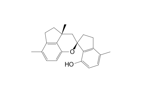 (2R*,3aR*)-2',3,3',3a,4,5-hexahydro-3a,4',6-trimethylspiro(cyclopenta[de]-1-benzopyran-2,1'-inden)-7'-ol