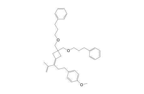 1-{3-[3,3-Bis(3-phenylpropoxymethyl)cyclobutylidene]-4-methylpent-4-en-1-yl}-4-methoxybenzene