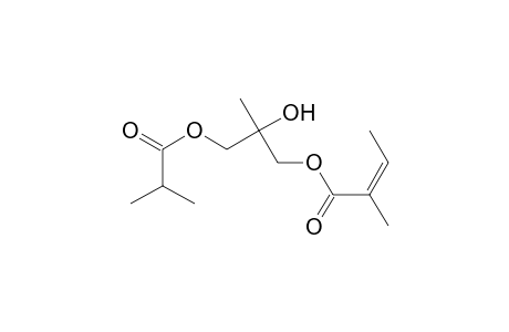 2-Butenoic acid, 2-methyl-, 2-hydroxy-2-methyl-3-(2-methyl-1-oxopropoxy)propyl ester, (Z)-