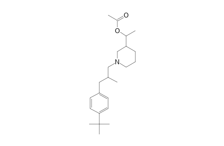 3-Piperidinemethanol, 1-[3-[4-(1,1-dimethylethyl)phenyl]-2-methylpropyl]-alpha-methyl-, acetate (ester)