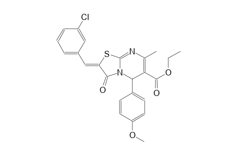 ethyl (2Z)-2-(3-chlorobenzylidene)-5-(4-methoxyphenyl)-7-methyl-3-oxo-2,3-dihydro-5H-[1,3]thiazolo[3,2-a]pyrimidine-6-carboxylate