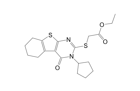 ethyl [(3-cyclopentyl-4-oxo-3,4,5,6,7,8-hexahydro[1]benzothieno[2,3-d]pyrimidin-2-yl)sulfanyl]acetate