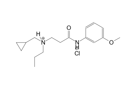cyclopropanemethanaminium, N-[3-[(3-methoxyphenyl)amino]-3-oxopropyl]-N-propyl-, chloride