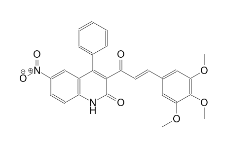 2(1H)-quinolinone, 6-nitro-3-[(2E)-1-oxo-3-(3,4,5-trimethoxyphenyl)-2-propenyl]-4-phenyl-