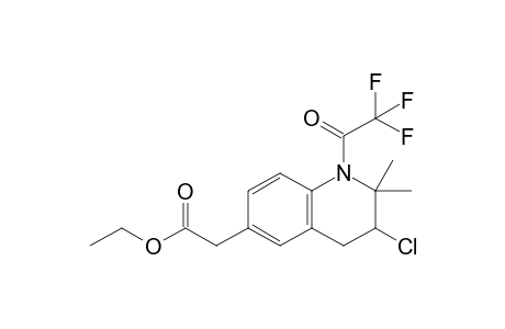 2-[3-chloro-2,2-dimethyl-1-(2,2,2-trifluoro-1-oxoethyl)-3,4-dihydroquinolin-6-yl]acetic acid ethyl ester