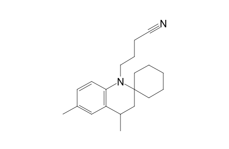 N-(.gamma.-Cyanopropyl)-3,4-dihydro-4,6-dimethylspiro[quinoline-2,1'-cyclohexane]