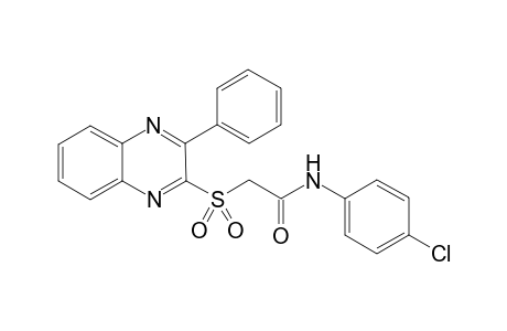 N-(4-chlorophenyl)-2-(3-phenylquinoxalin-2-ylsulfonyl)acetamide