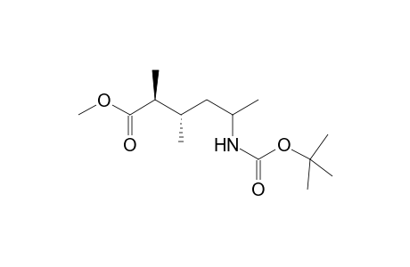 Methyl (2S,3S)-5-(t-butoxy)carbonyl]amino-2,3-dimethylhexanoate