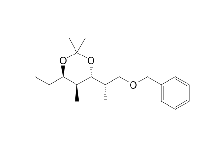 (4R*,5S*,6R*)-4-[(1S*)-2-Benzyloxy-1-methylethyl]-6-ethyl-2,2,5-trimethyl-1,3-dioxane