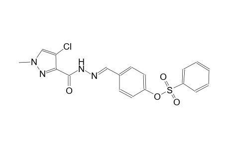 4-((E)-{2-[(4-chloro-1-methyl-1H-pyrazol-3-yl)carbonyl]hydrazono}methyl)phenyl benzenesulfonate