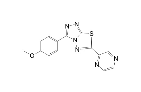 [1,2,4]Triazolo[3,4-b][1,3,4]thiadiazole, 3-(4-methoxyphenyl)-6-(2-pyrazinyl)-