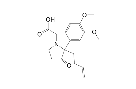 rac-2-(But-3-en-1-yl)-1-(carboxymethyl)-2-(3,4-dimethoxyphenyl)-3-oxopyrrolidin-1-ium 2,2,2-Trifluoroacetate
