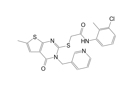 N-(3-chloro-2-methylphenyl)-2-{[6-methyl-4-oxo-3-(3-pyridinylmethyl)-3,4-dihydrothieno[2,3-d]pyrimidin-2-yl]sulfanyl}acetamide