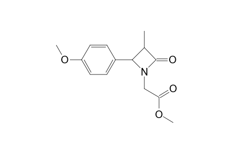 (3SR,4RS)-3-Methyl-4-(4-methoxyphenyl)-1-methoxycarbonylmethyl-azetidin-2-one