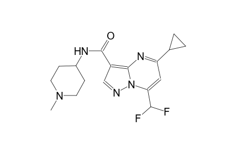 5-cyclopropyl-7-(difluoromethyl)-N-(1-methyl-4-piperidinyl)pyrazolo[1,5-a]pyrimidine-3-carboxamide