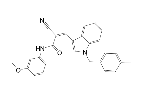 (2Z)-2-cyano-N-(3-methoxyphenyl)-3-[1-(4-methylbenzyl)-1H-indol-3-yl]-2-propenamide
