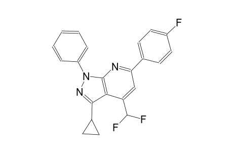 3-cyclopropyl-4-(difluoromethyl)-6-(4-fluorophenyl)-1-phenyl-1H-pyrazolo[3,4-b]pyridine