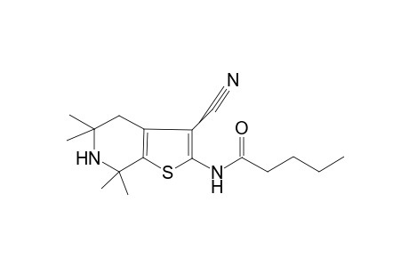 N-(3-cyano-5,5,7,7-tetramethyl-4,5,6,7-tetrahydrothieno[2,3-c]pyridin-2-yl)pentanamide