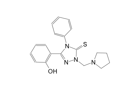 3H-1,2,4-triazole-3-thione, 2,4-dihydro-5-(2-hydroxyphenyl)-4-phenyl-2-(1-pyrrolidinylmethyl)-