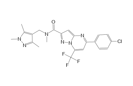 5-(4-chlorophenyl)-N-methyl-7-(trifluoromethyl)-N-[(1,3,5-trimethyl-1H-pyrazol-4-yl)methyl]pyrazolo[1,5-a]pyrimidine-2-carboxamide
