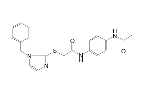 Acetamide, N-(4-acetylaminophenyl)-2-(1-benzyl-1H-imidazol-2-ylsulfanyl)-