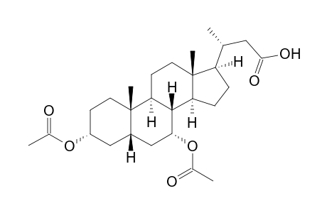 (3.alpha.,5.beta.,7.alpha.)-3,7-Bis(acetyloxy)-24-norcholan-23-oic acid