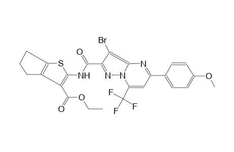 ethyl 2-({[3-bromo-5-(4-methoxyphenyl)-7-(trifluoromethyl)pyrazolo[1,5-a]pyrimidin-2-yl]carbonyl}amino)-5,6-dihydro-4H-cyclopenta[b]thiophene-3-carboxylate