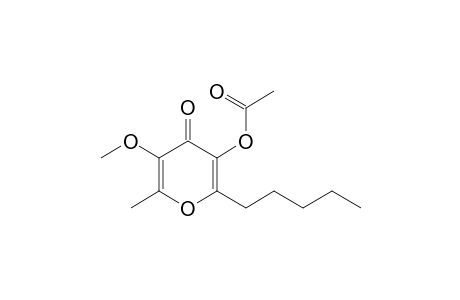 acetic acid (2-amyl-4-keto-5-methoxy-6-methyl-pyran-3-yl) ester