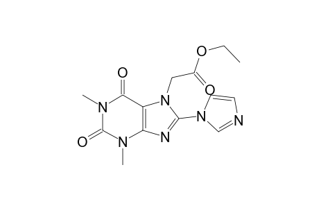 (8-Imidazol-1-yl-1,3-dimethyl-2,6-dioxo-1,2,3,6-tetrahydro-purin-7-yl)-acetic acid ethyl ester