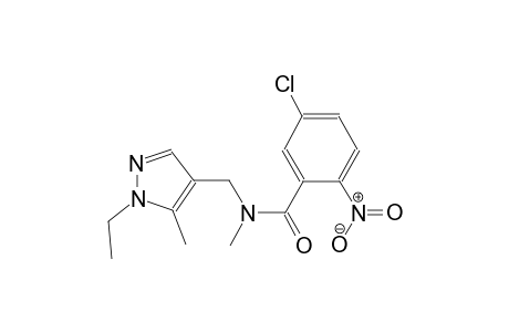 5-chloro-N-[(1-ethyl-5-methyl-1H-pyrazol-4-yl)methyl]-N-methyl-2-nitrobenzamide