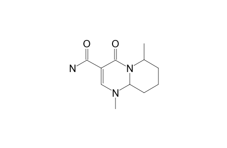 4-keto-1,6-dimethyl-7,8,9,9a-tetrahydro-6H-pyrido[2,1-b]pyrimidine-3-carboxamide