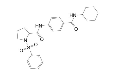 1-(benzenesulfonyl)-N-[4-(cyclohexylcarbamoyl)phenyl]pyrrolidine-2-carboxamide