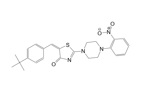 (5E)-5-(4-tert-butylbenzylidene)-2-[4-(2-nitrophenyl)-1-piperazinyl]-1,3-thiazol-4(5H)-one