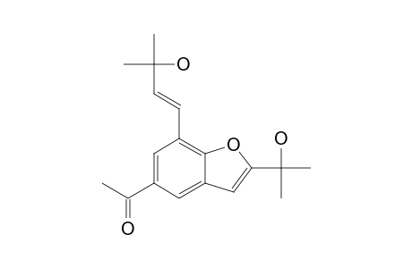 5-ACETYL-2-(2-HYDROXYISOPROPYL)-7-(3-HYDROXY-3-METHYL-1E-BUTENYL)-BENZOFURAN