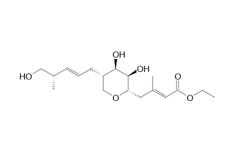 Ethyl 4-[(2S,3R,4R,5S)-3,4-dihydroxy-5-(5-hydroxy-4(S)-methylpent-2-enyl)tetrahydropyran-2-yl]-3-methylbut-2(E)-enoate