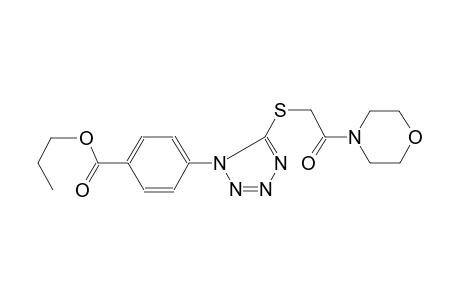 benzoic acid, 4-[5-[[2-(4-morpholinyl)-2-oxoethyl]thio]-1H-tetrazol-1-yl]-, propyl ester