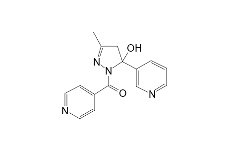 (5-Hydroxy-3-methyl-5-pyridin-3-yl-4,5-dihydropyrazol-1-yl)(pyridin-4-yl)methanone
