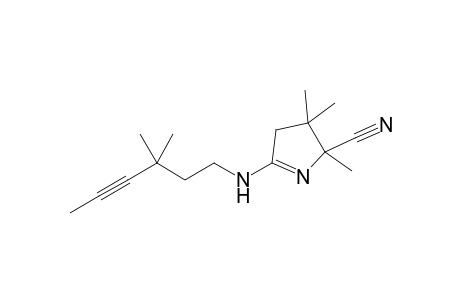 5-(3,3-Dimethylhex-4-ynylamino)-2,3,3-trimethyl-3,4-dihydro-2H-pyrrole-2-carbonitrile