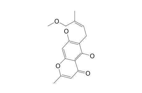 5,7-DIHYDROXY-6-[(2Z)-3-METHOXYMETHYL-2-BUTENYL]-2-METHYL-4H-[1]-BENZOPYRAN-4-ONE