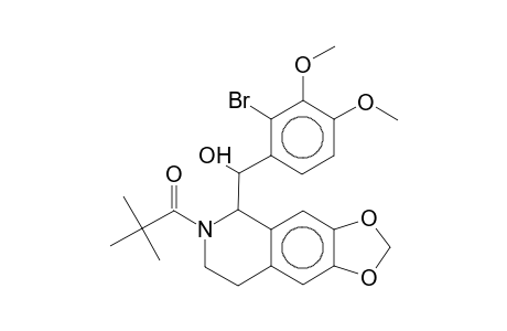 1,3-Dioxolo[4,5-g]isoquinoline-5-methanol, .alpha.-(2-bromo-3,4-dimethoxyphenyl)-6-(2,2-dimethyl-1-oxopropyl)-5,6,7,8-tetrahydro-, (R*,S*)-(.+-.)-