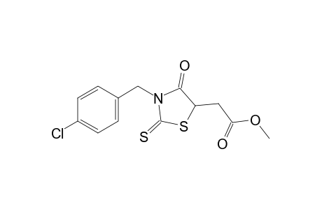 3-(p-chlorobenzyl)-4-oxo-2-thioxo-5-thiazolidineacetic acid, methyl ester