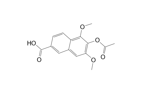 2-Naphthoic acid, 6-hydroxy-5,7-dimethoxy-, acetate
