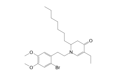 N-[2-(2-Bromo-4,5-dimethoxyphenyl)ethyl]-2,3-didehydro-3-ethyl-6-heptyl-4-oxopiperidine